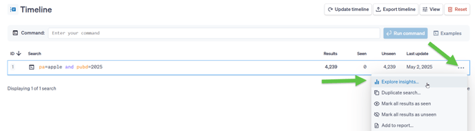 Access from Timeline